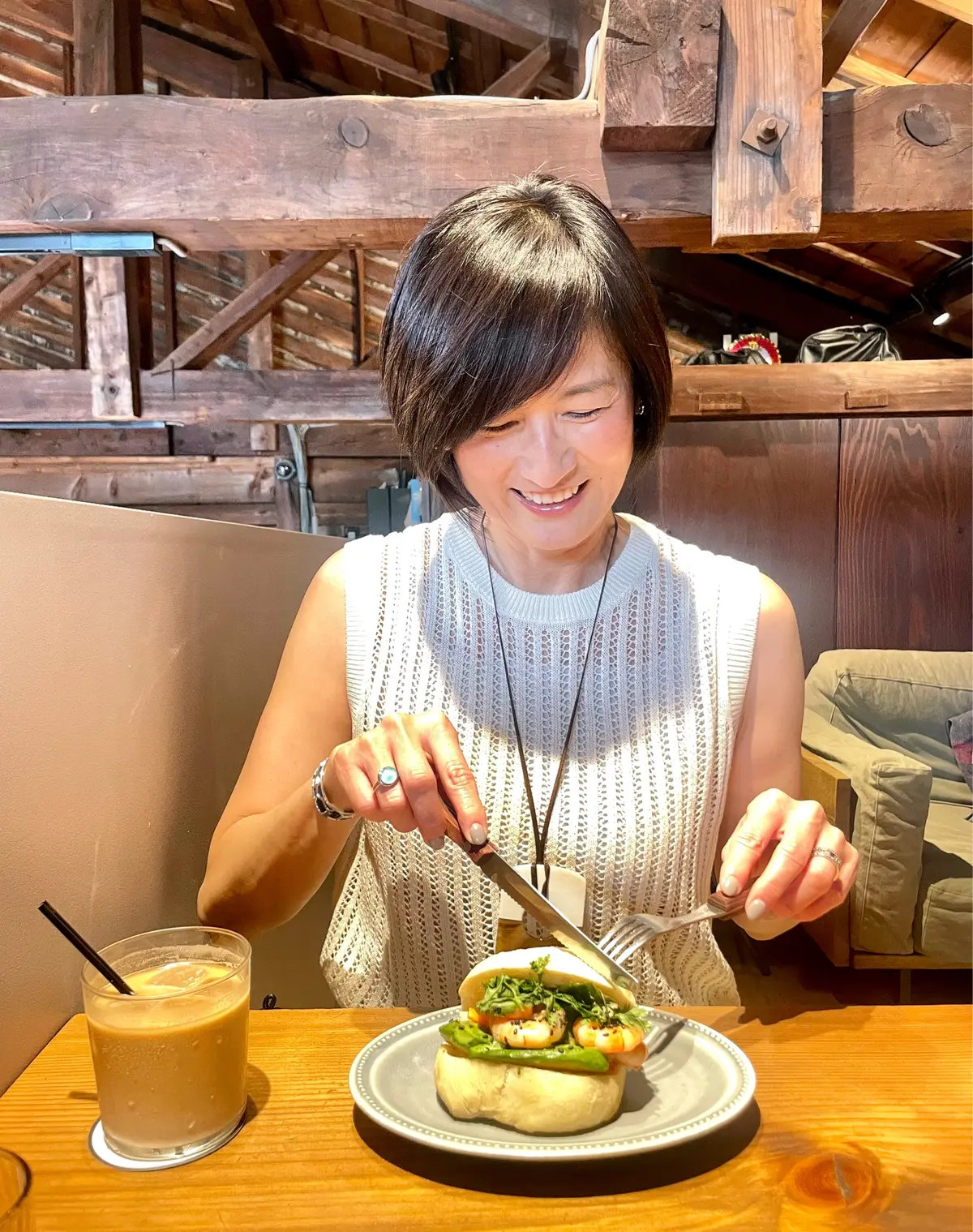 UNIQLOメッシュトップスで初夏コーデの画像_3