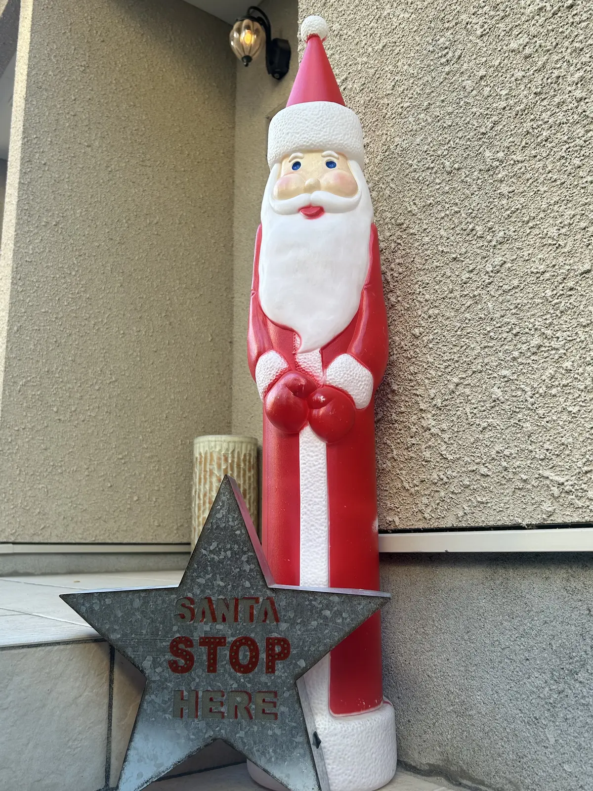 サンタクロース置物　星のオブジェ　クリスマス飾り　玄関