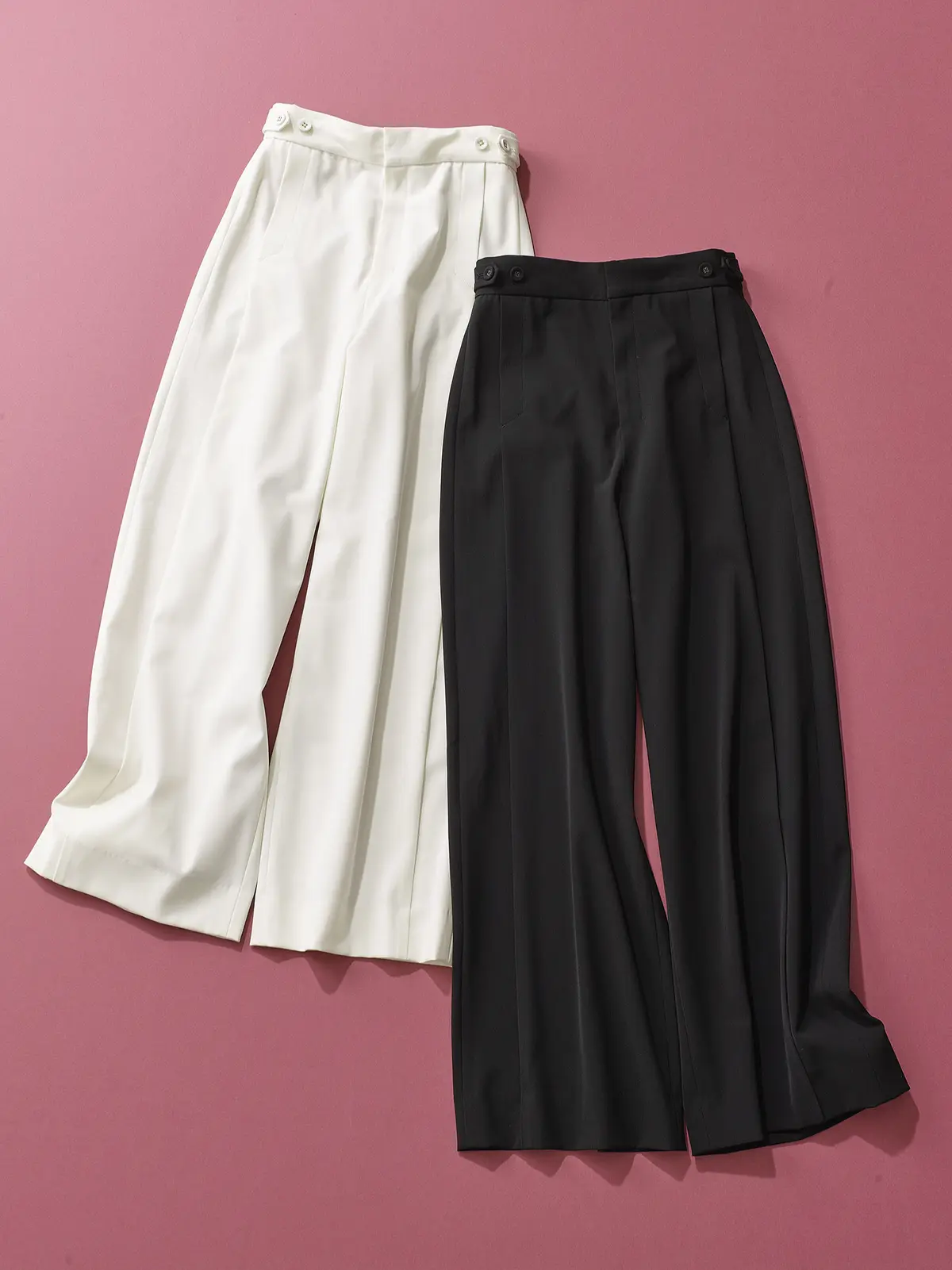 E by eclat 優美なセミワイドパンツ ￥19,800