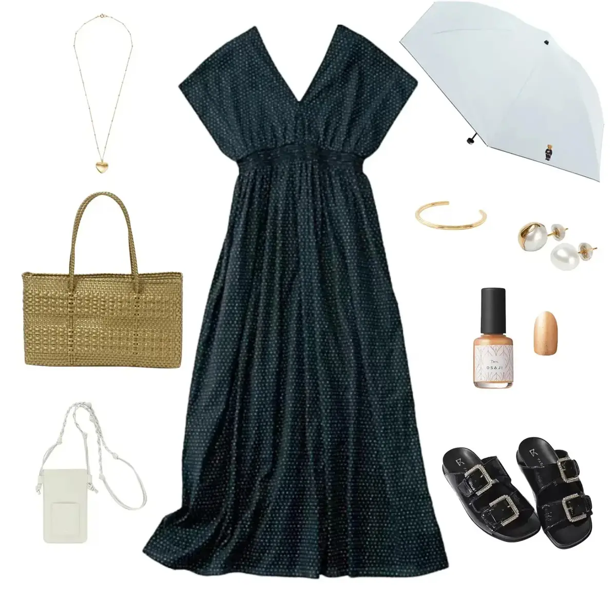 夏も快適な華やぎドレスコーデ