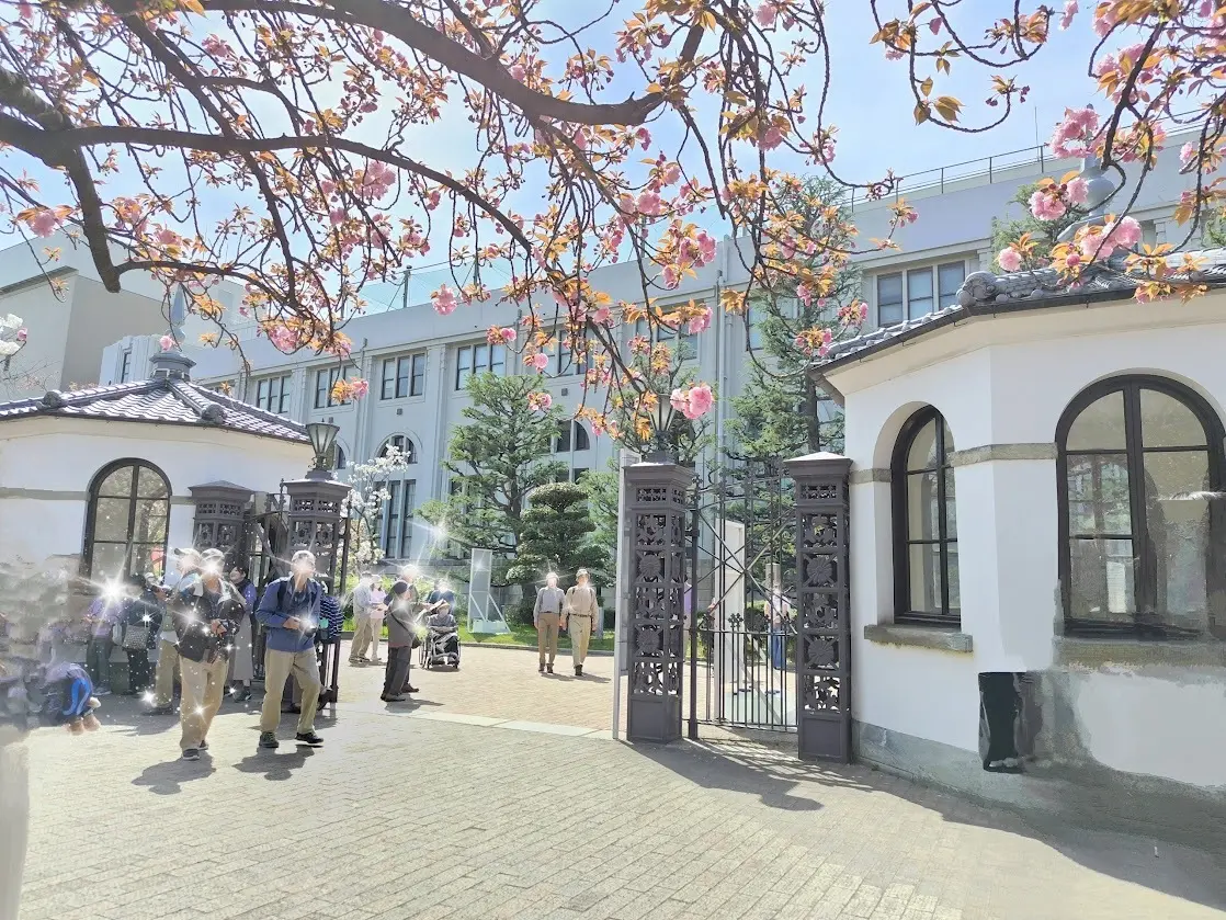 大阪造幣局　桜の通り抜け　旧正門と詰所