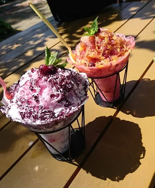 私はレアチーズブルーベリーを食べました