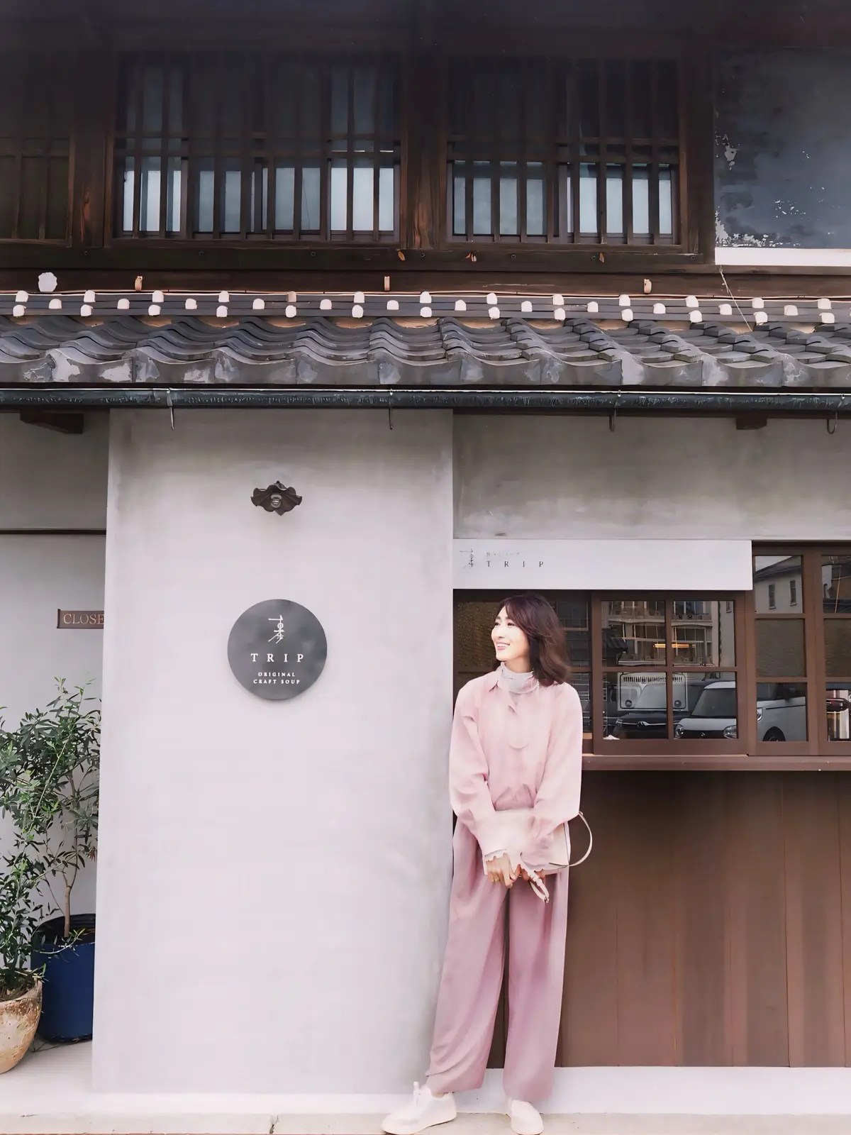 ZARA/ピンクストライプシャツ