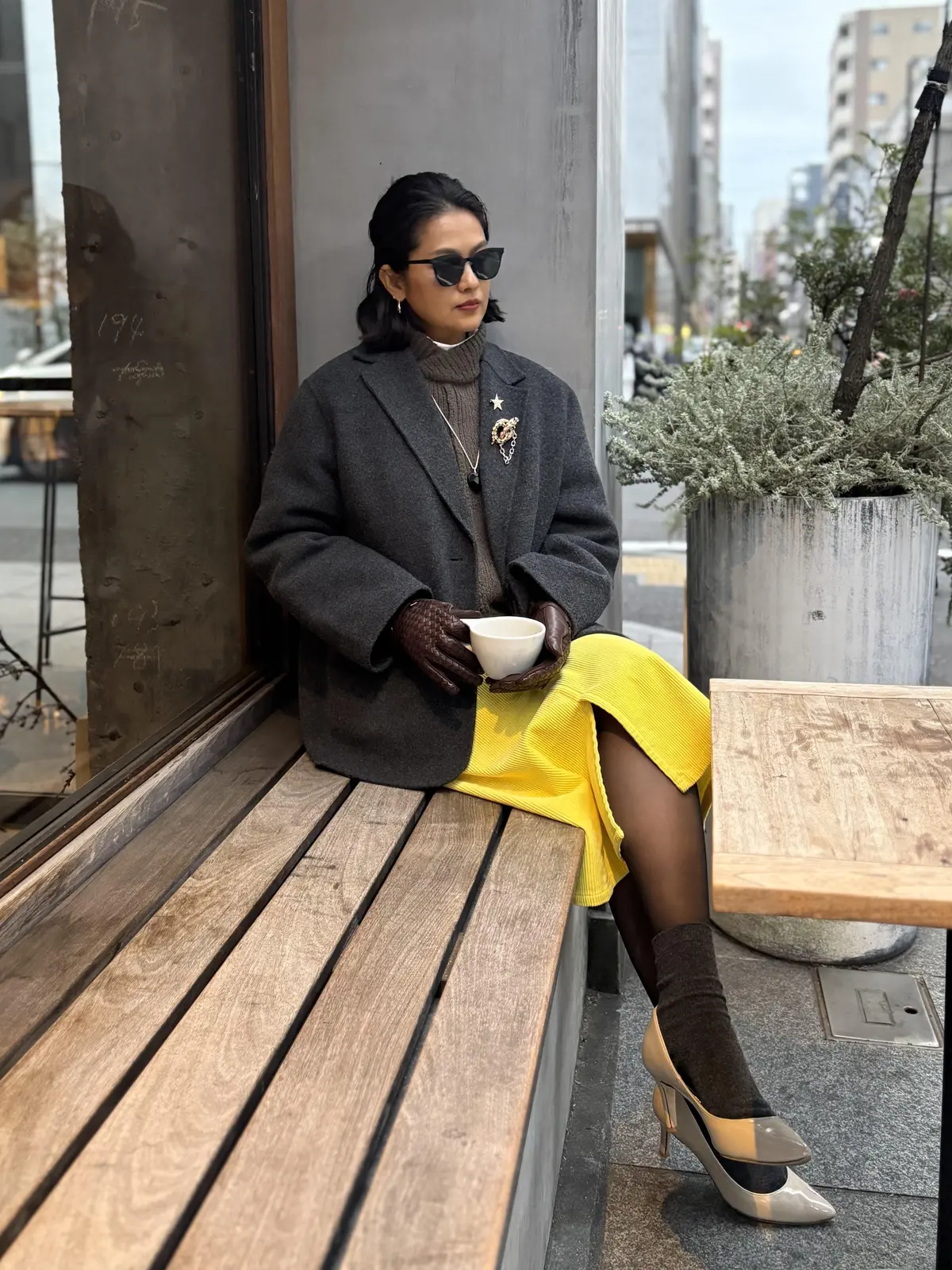 コーデュロイ　カラースカート　no.b