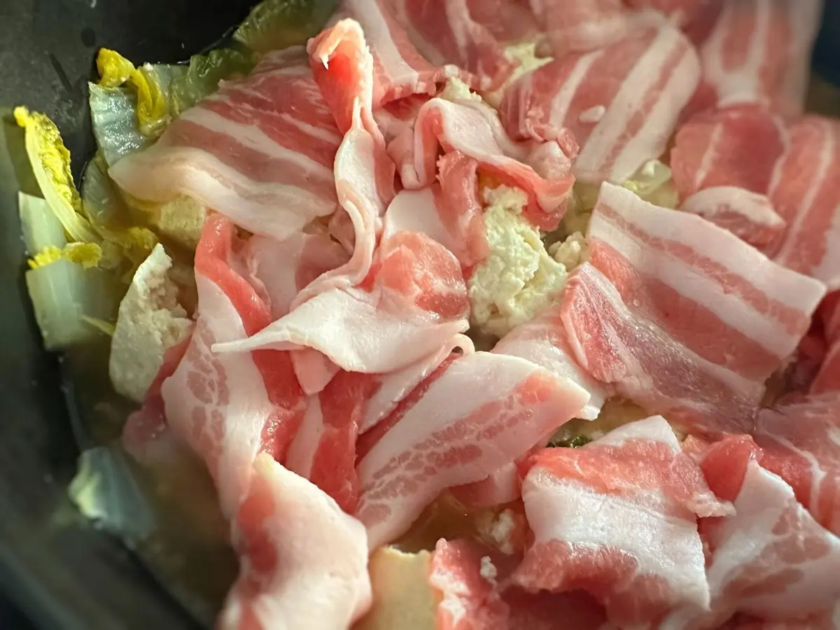 OurAge×Webエクラ　白菜と豆腐、豚のあっさり春雨煮込みレシピ 作り方　豚肉