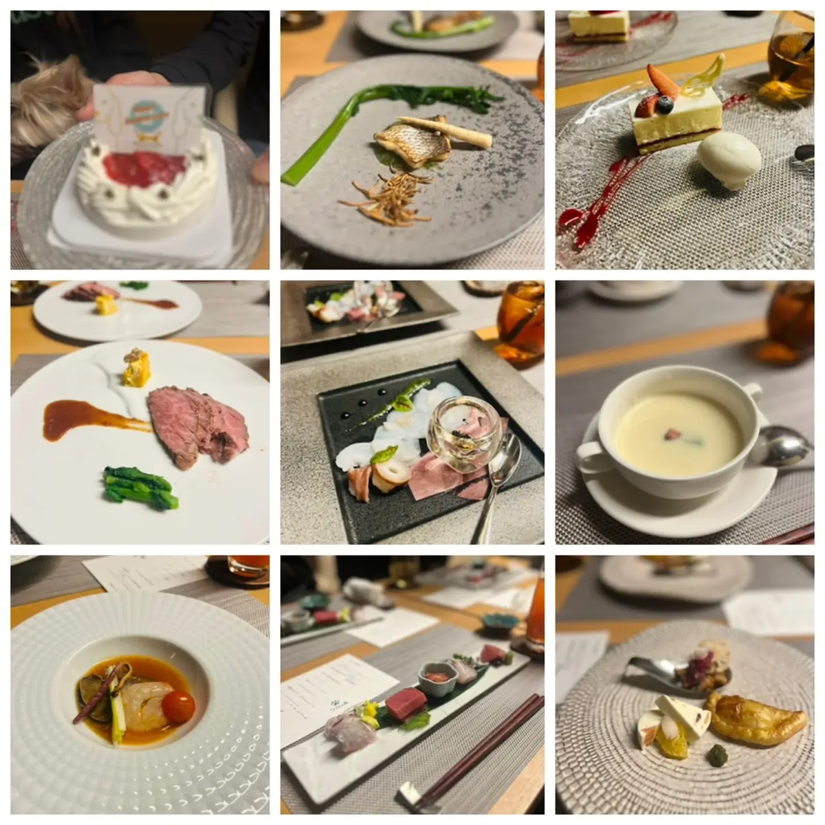 お料理もコース仕立てでとても美味しかったです！