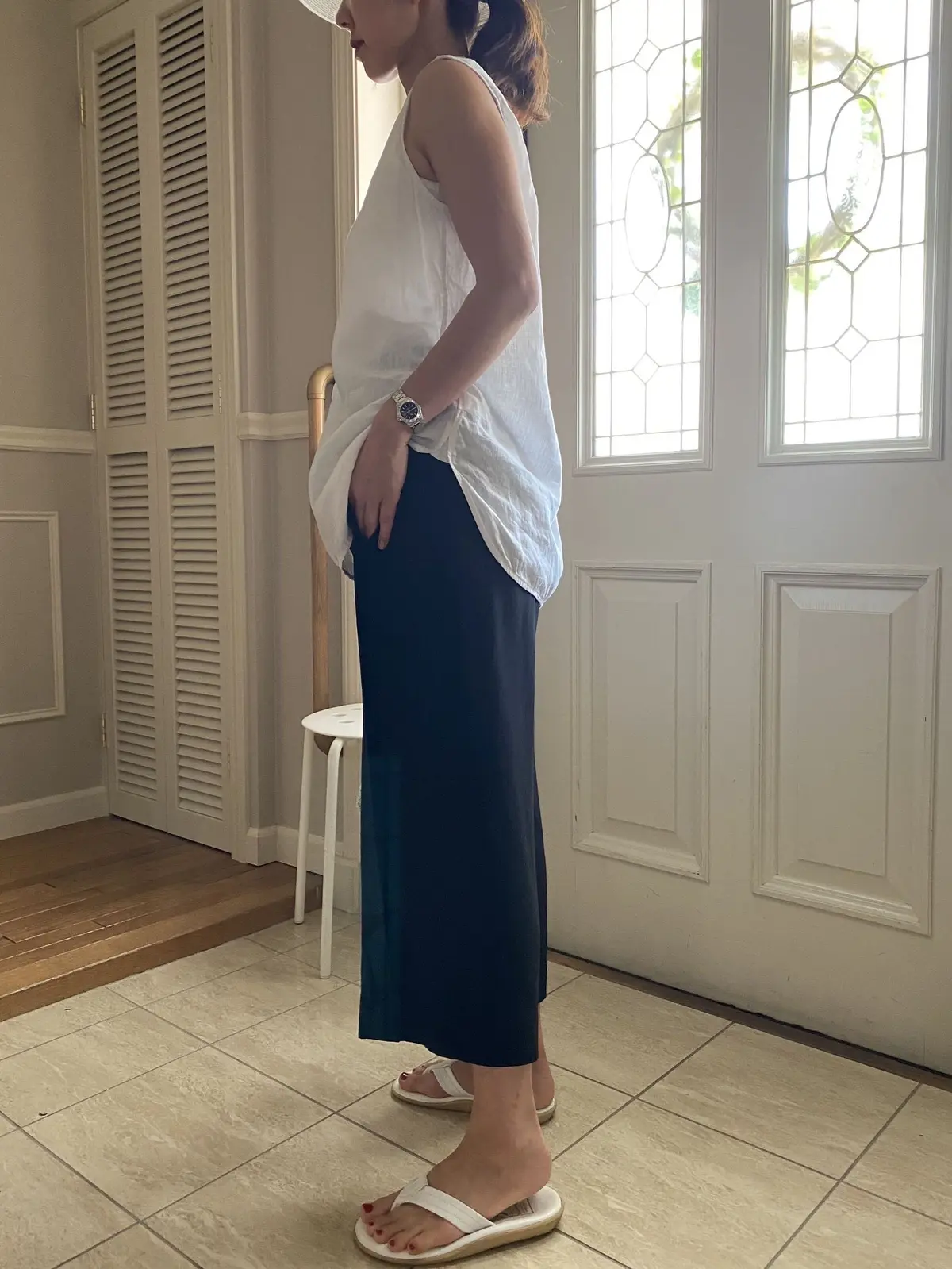 ウエストゴムの楽ちんだけど綺麗見え。パンの画像_2