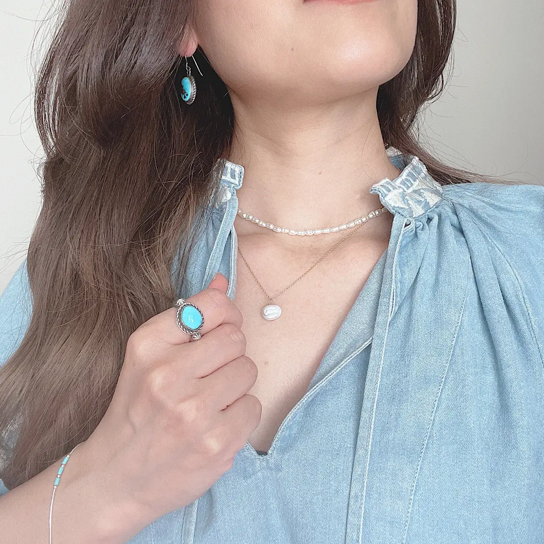 ターコイズとパールアクセサリー