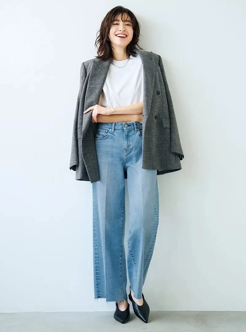 【50代デニム】美脚も洒落見えもこれ1本の画像_1