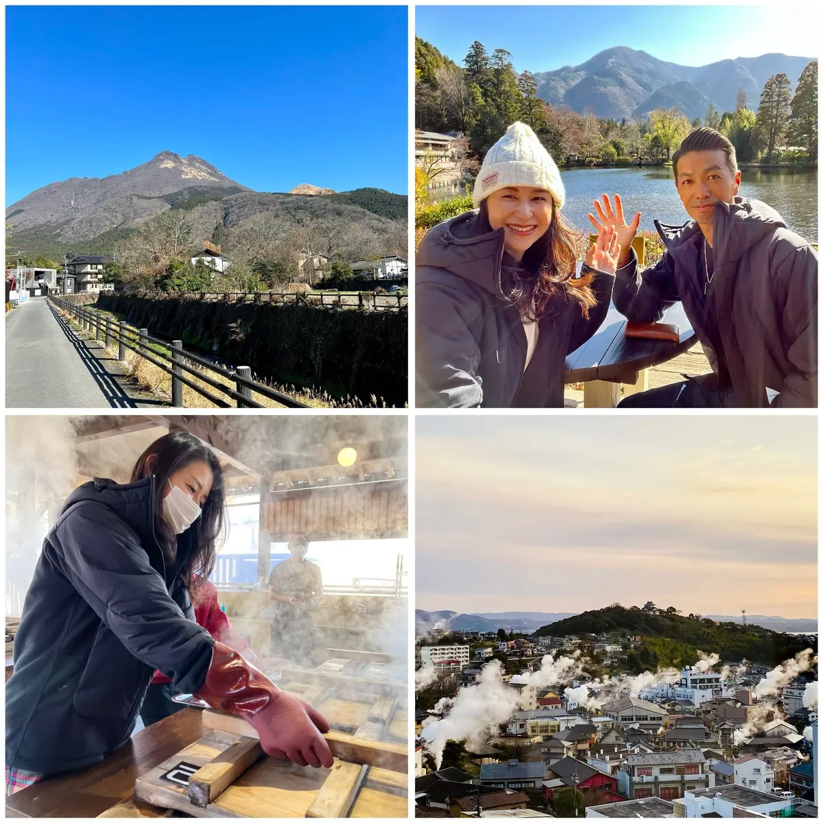 由布院、金鱗湖、地獄蒸し、別府鉄輪温泉