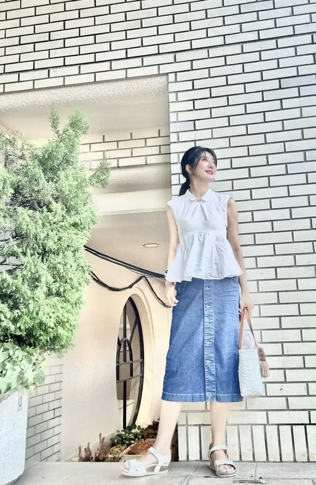 UNIQLOデニムスカートで十番祭りの画像_2