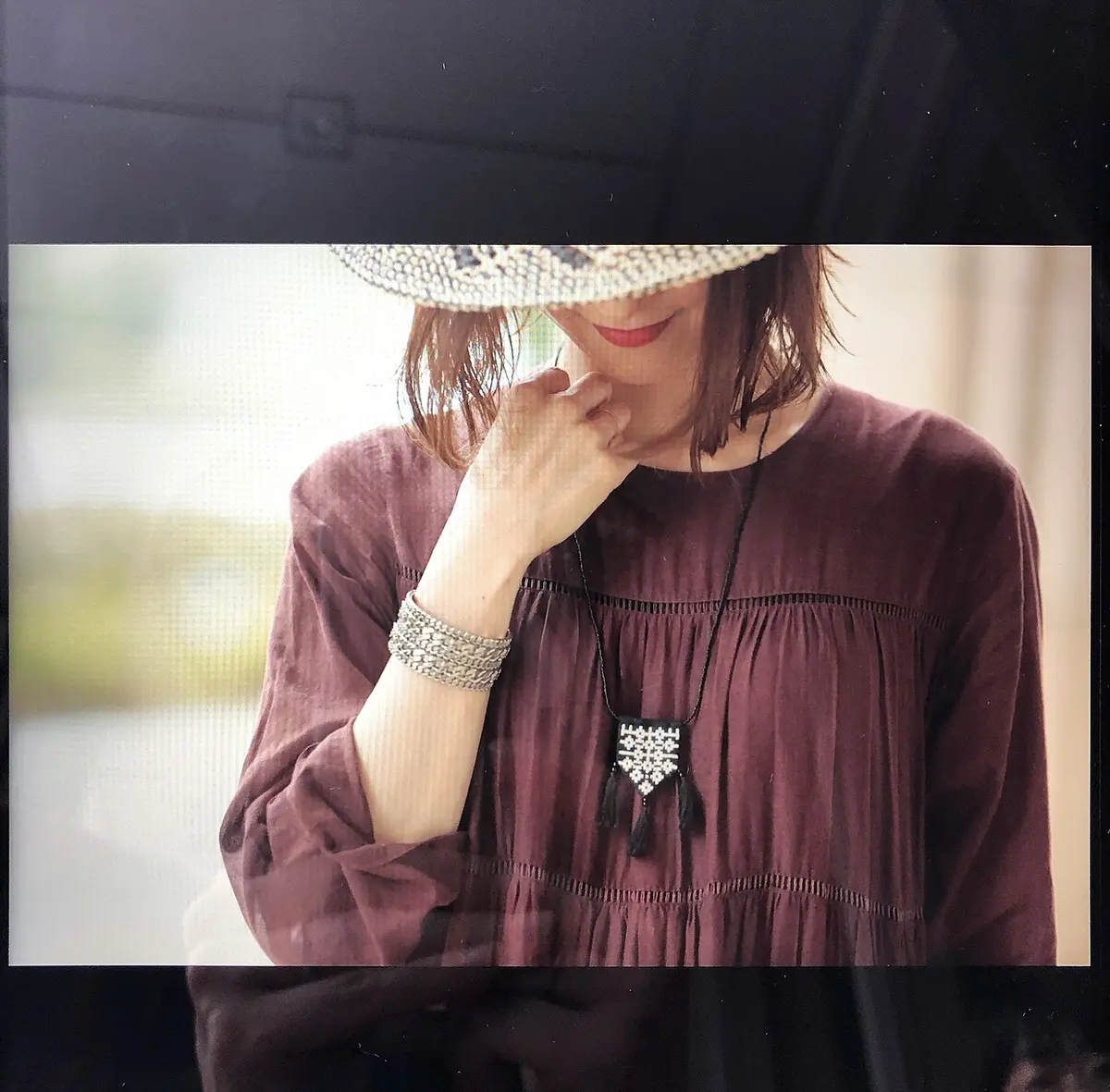 茶色ワンピ＆エスニック小物◆誌面Snapの画像_4