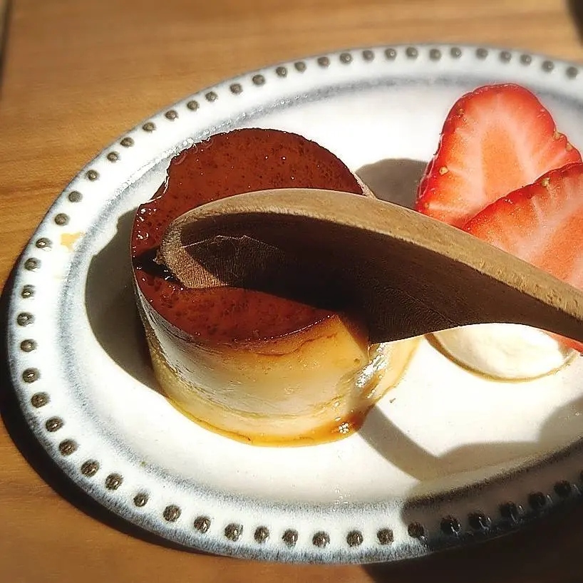 新宿御苑前のツバサコーヒー、モーニングセットのプリン