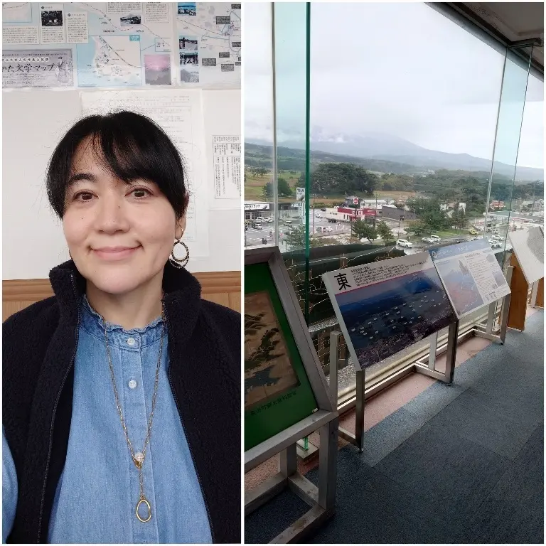 展望塔の景色と私