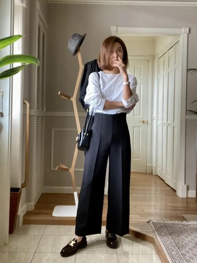 ジレのオンオフ着回しコーデの画像_3