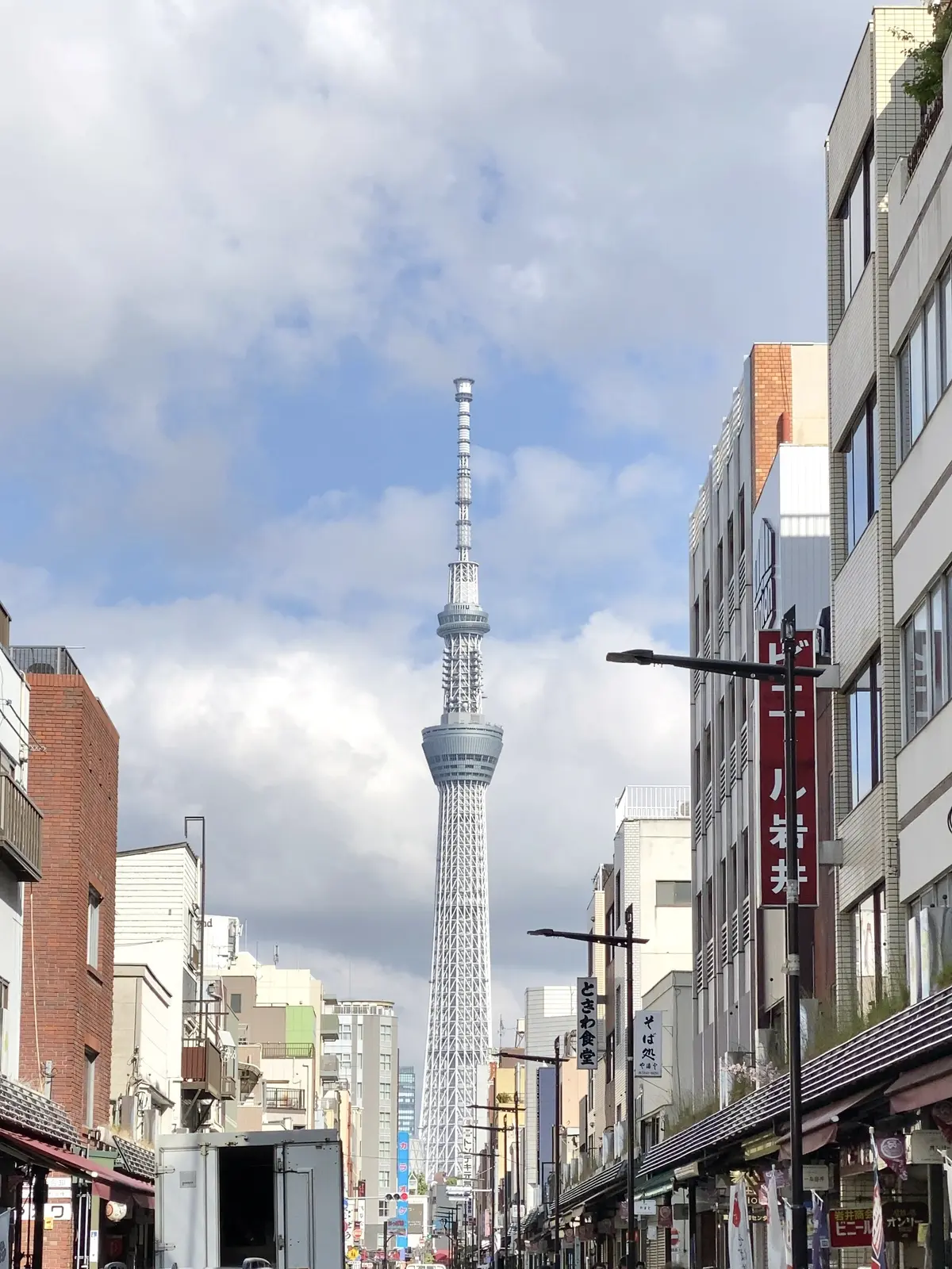 かっぱ橋から見たスカイツリー