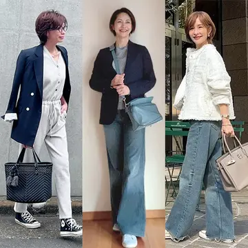 カジュアル過ぎず上品に！50代が履きたい「スニーカー」コーデ3選