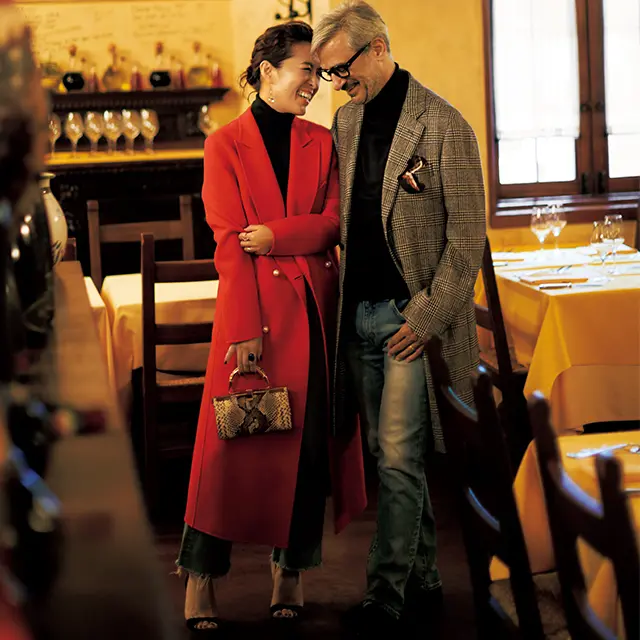 大草直子の休日ファッションコーデ　パートナーとディナーに行くときのコーデ