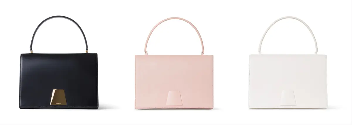 バッグ「アクリスアイル」ブラック、ペールローズ、エクリュ