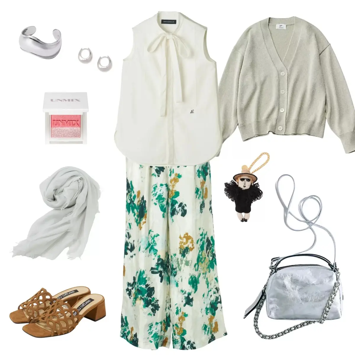 【50代 週末コーデ】花柄をアクセントにの画像_1