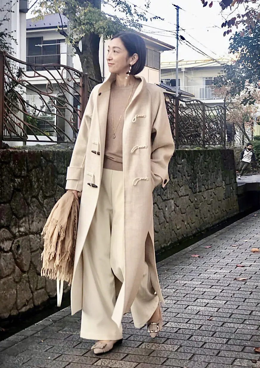 ロングダッフルで冬の白コーデ♡♡の画像_5