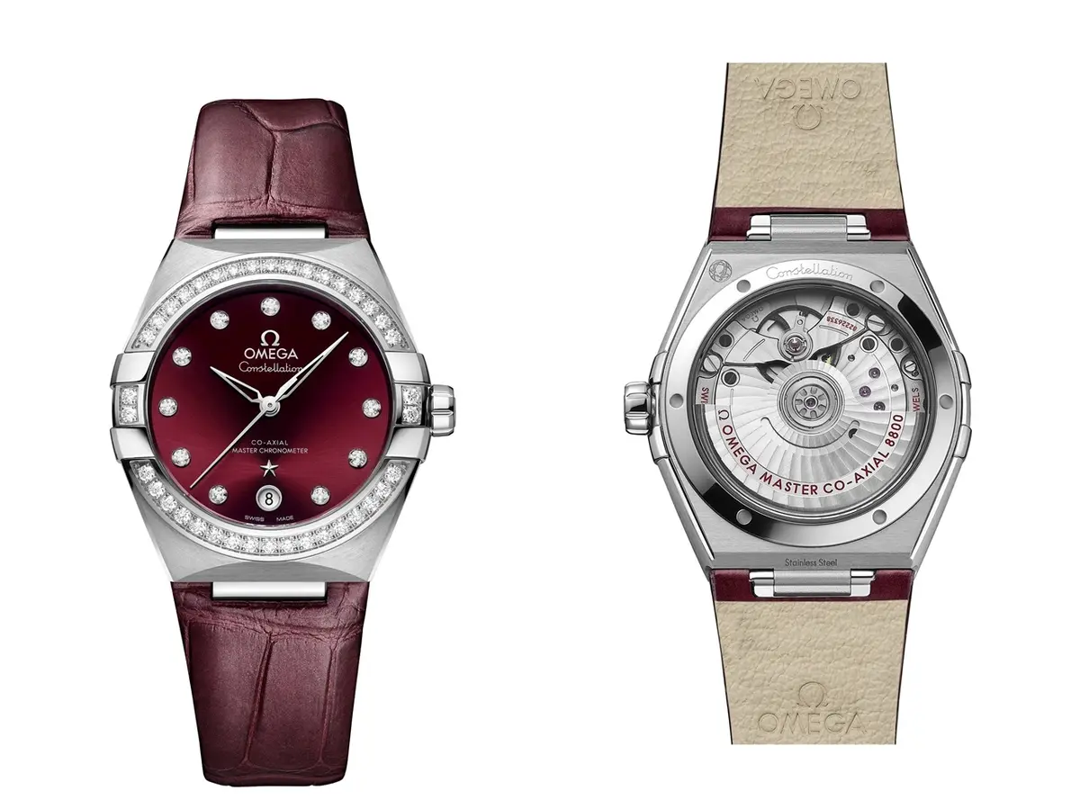 オメガ「コンステレーション」36mm新作バーガンディ