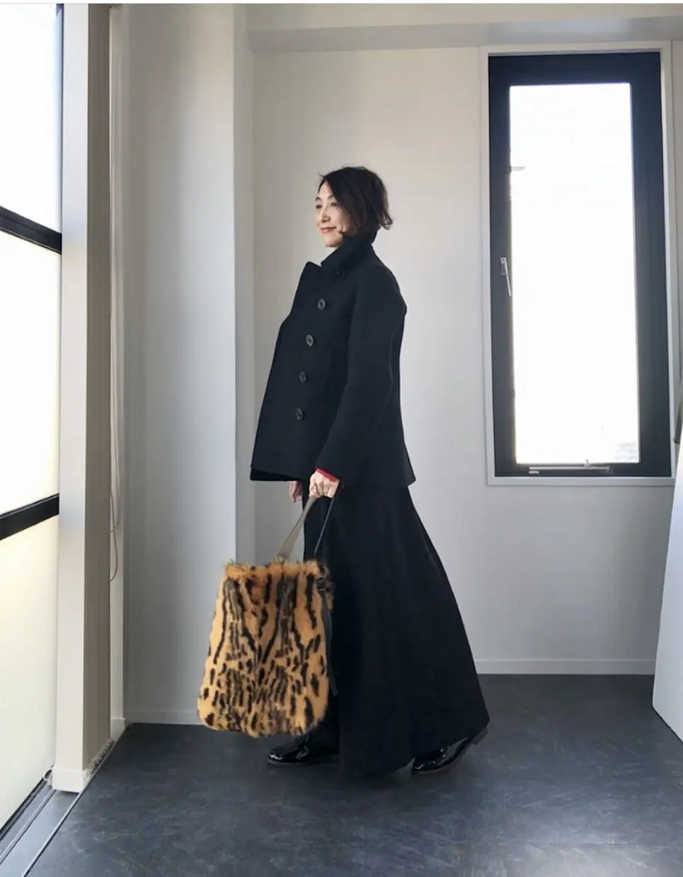 上も下も黒❤︎＋CELINEレオパードの画像_8