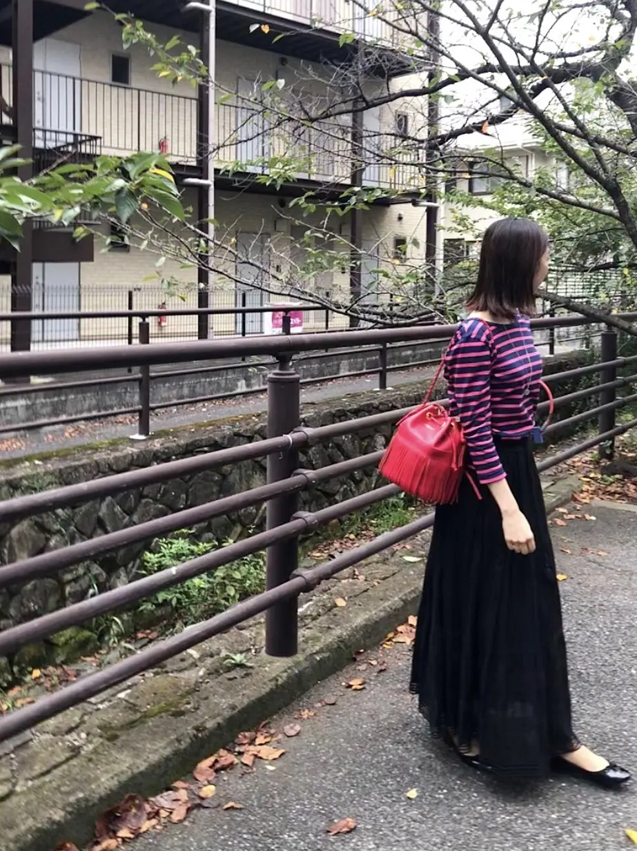 大人の秋色ボーダーコーデ★２styleの画像_1