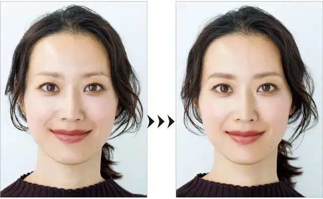 眉マスカラのみ▶▶▶眉マスカラ＋ペンシル