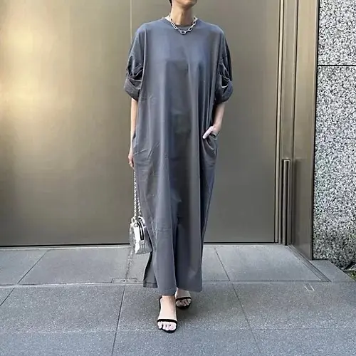 【50代 ワンピース】気温28度でも快適の画像_14