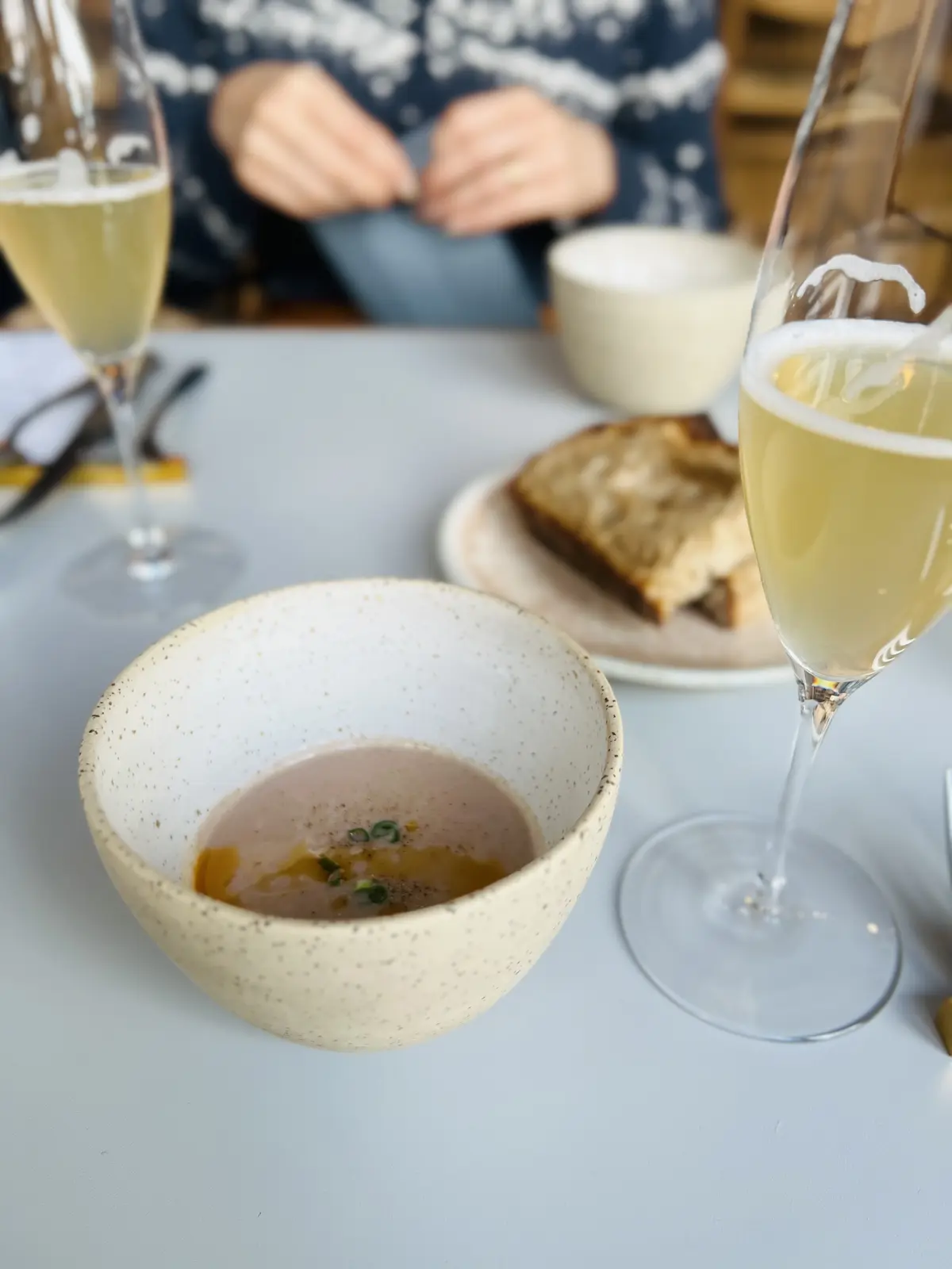 蓮根/甘海老のスープ