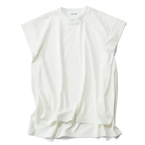 SACRA コットンクルーネックトップ