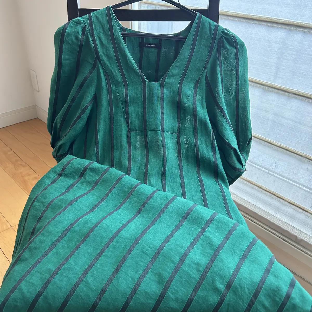 ジャーナルスタンダードワンピース　グリーンワンピー　リネンワンピース