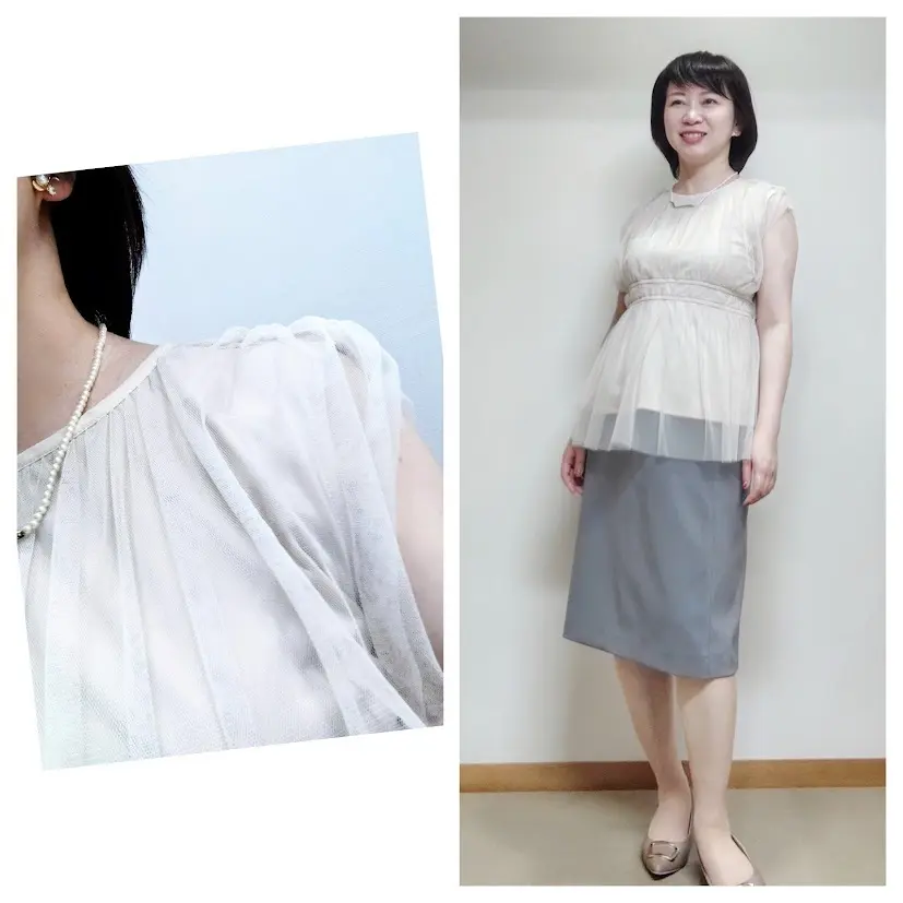 8月前半。アラフィフ秘書お仕事毎日服の画像_2