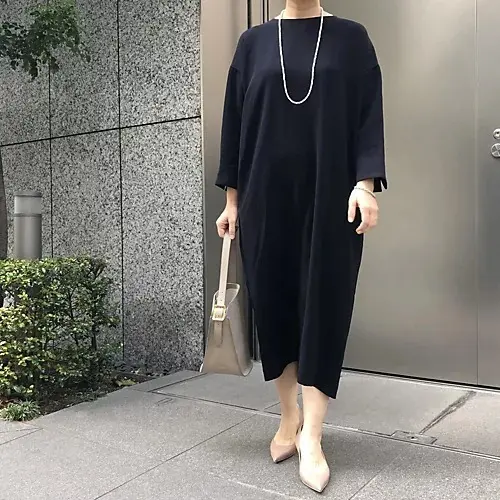 E by eclat バックジップコクーンワンピース ￥20,900
