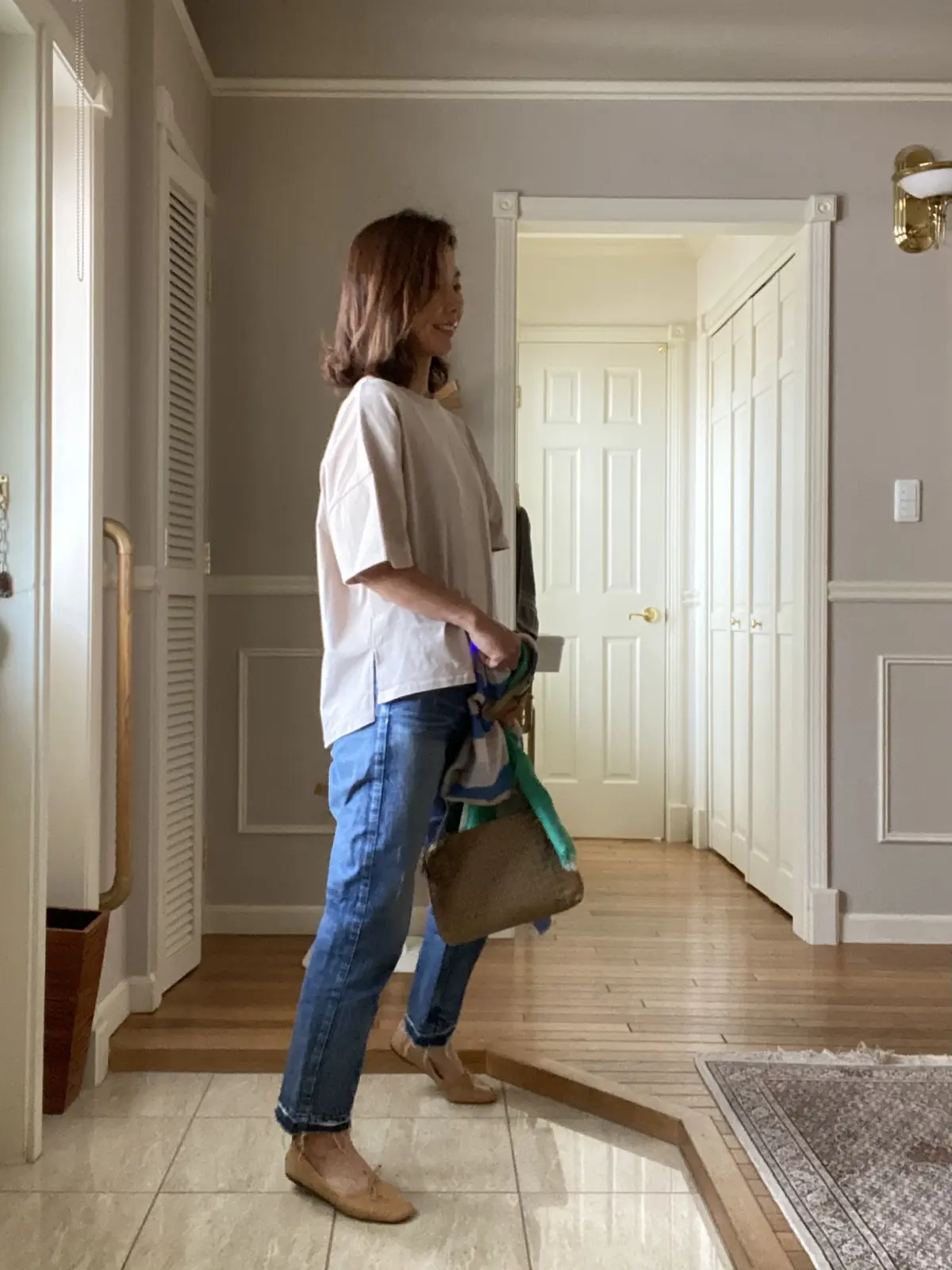 ホワイトデニムにウールリッチのアークティの画像_5