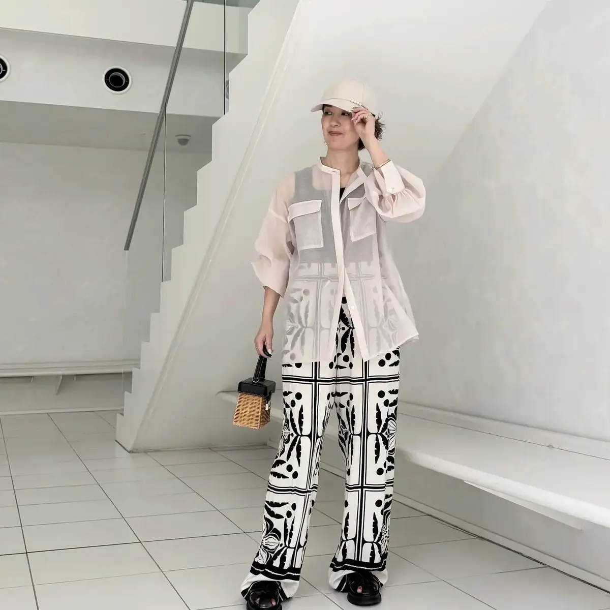 ZARA かごバッグ愛用 エクラ華組 根本有加里さん