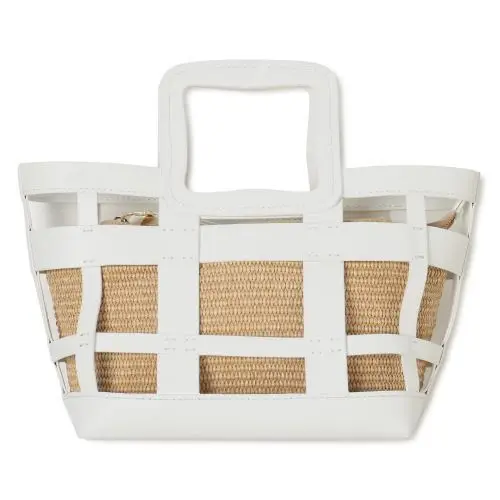 Anita Bilardi ラフィアバッグインレザーバッグ ￥30,800