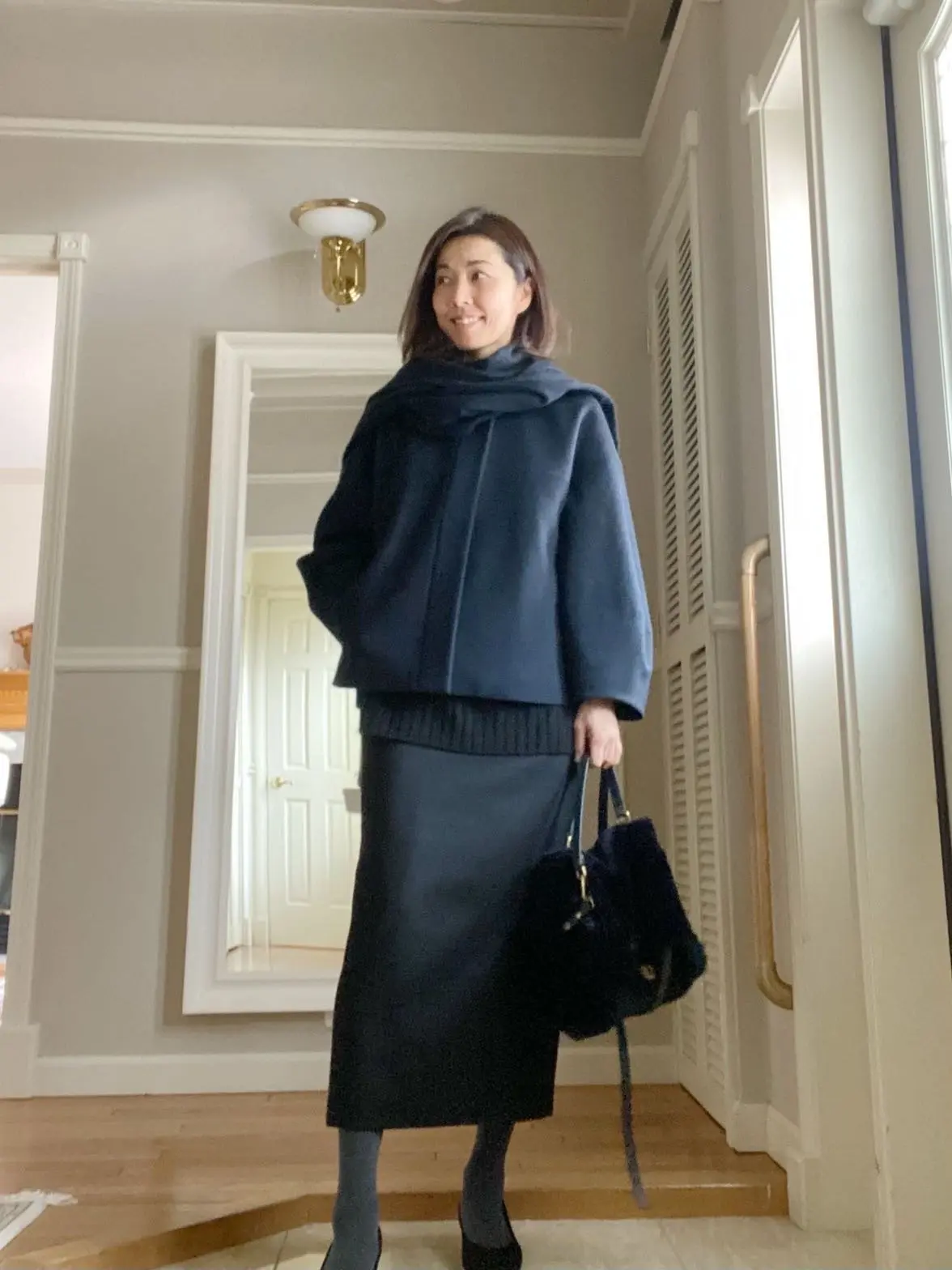 barneysnewyorkの袖がゆったりしたショートコート