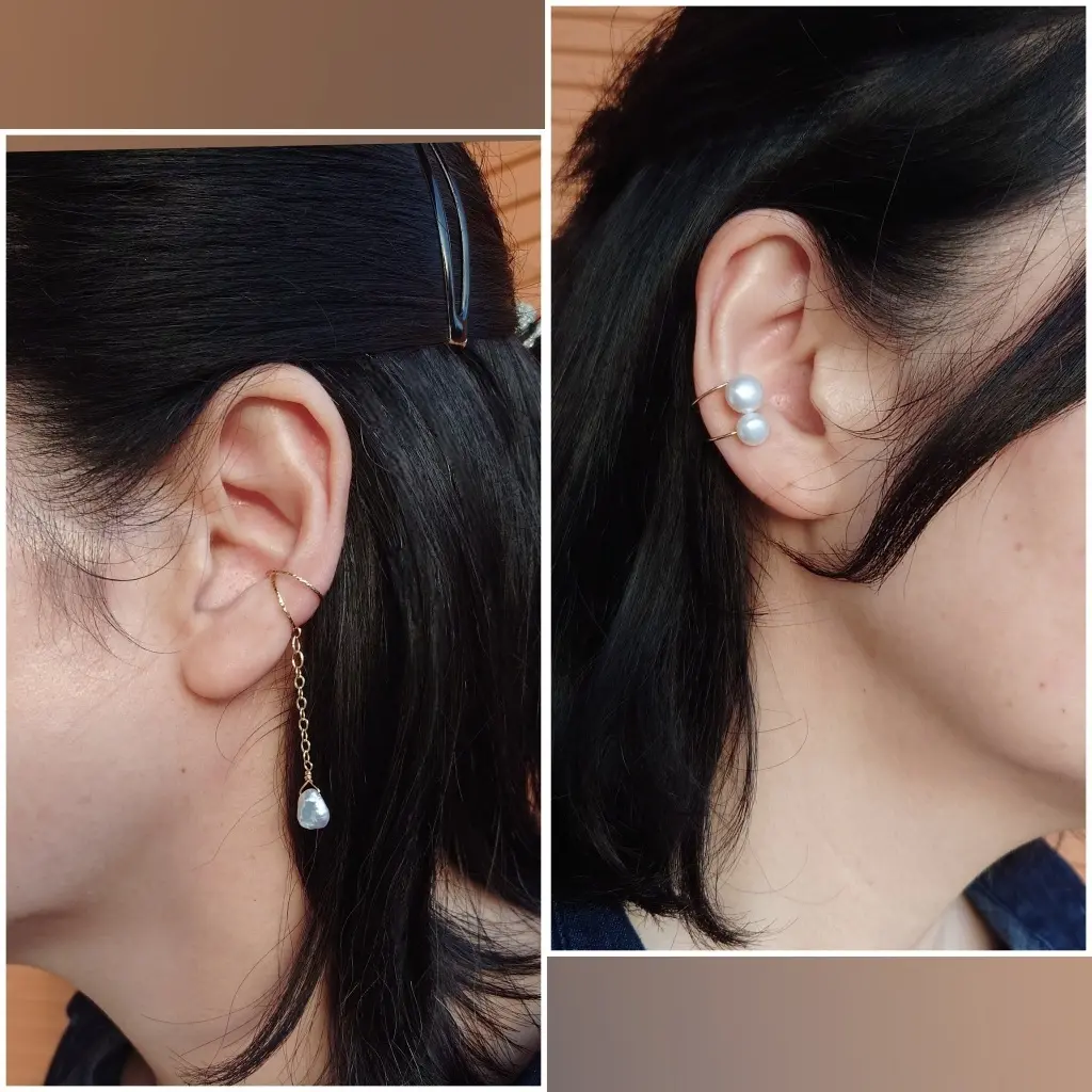 淡水パールイヤーカフ×2ドルリーさん