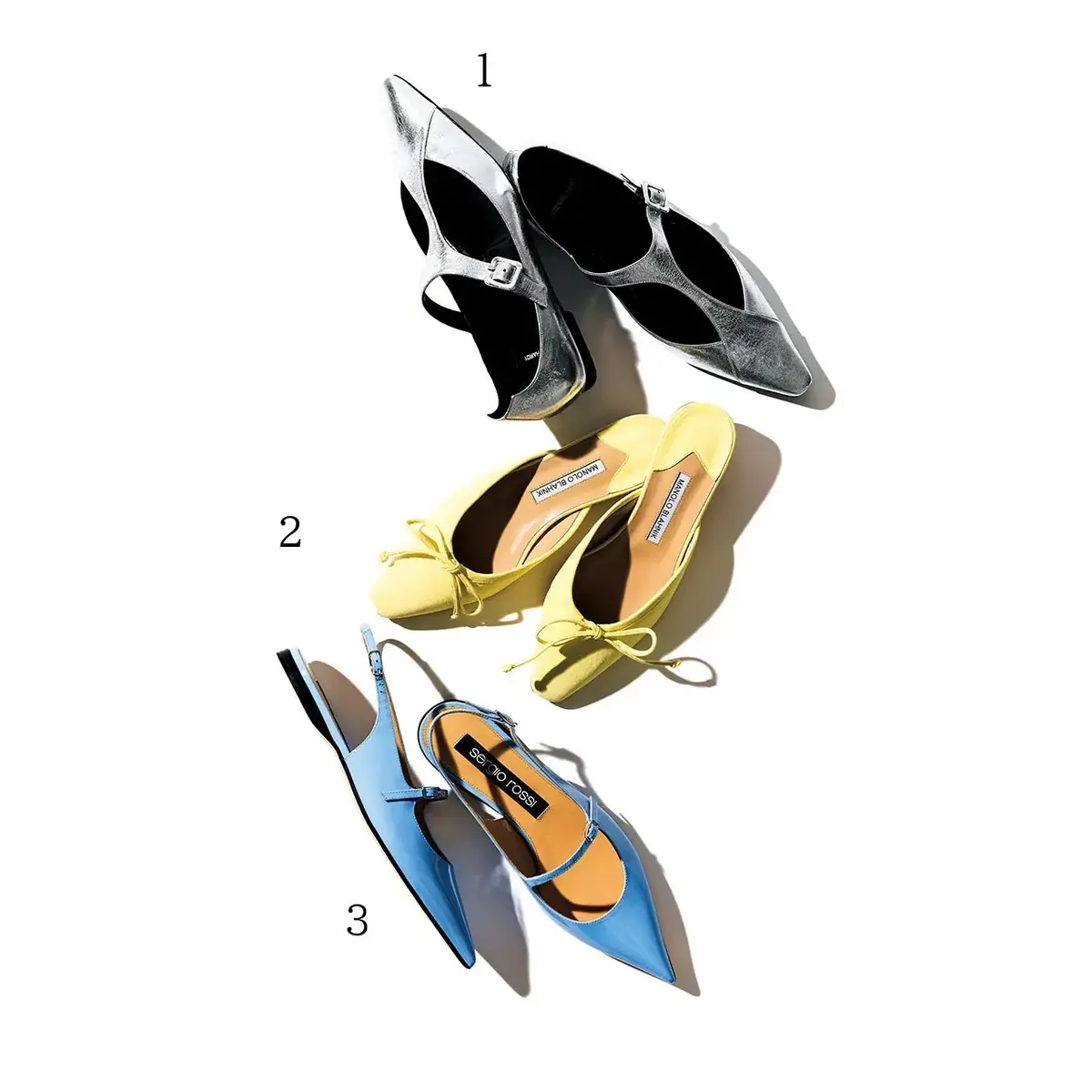 エレガントなフラットシューズ