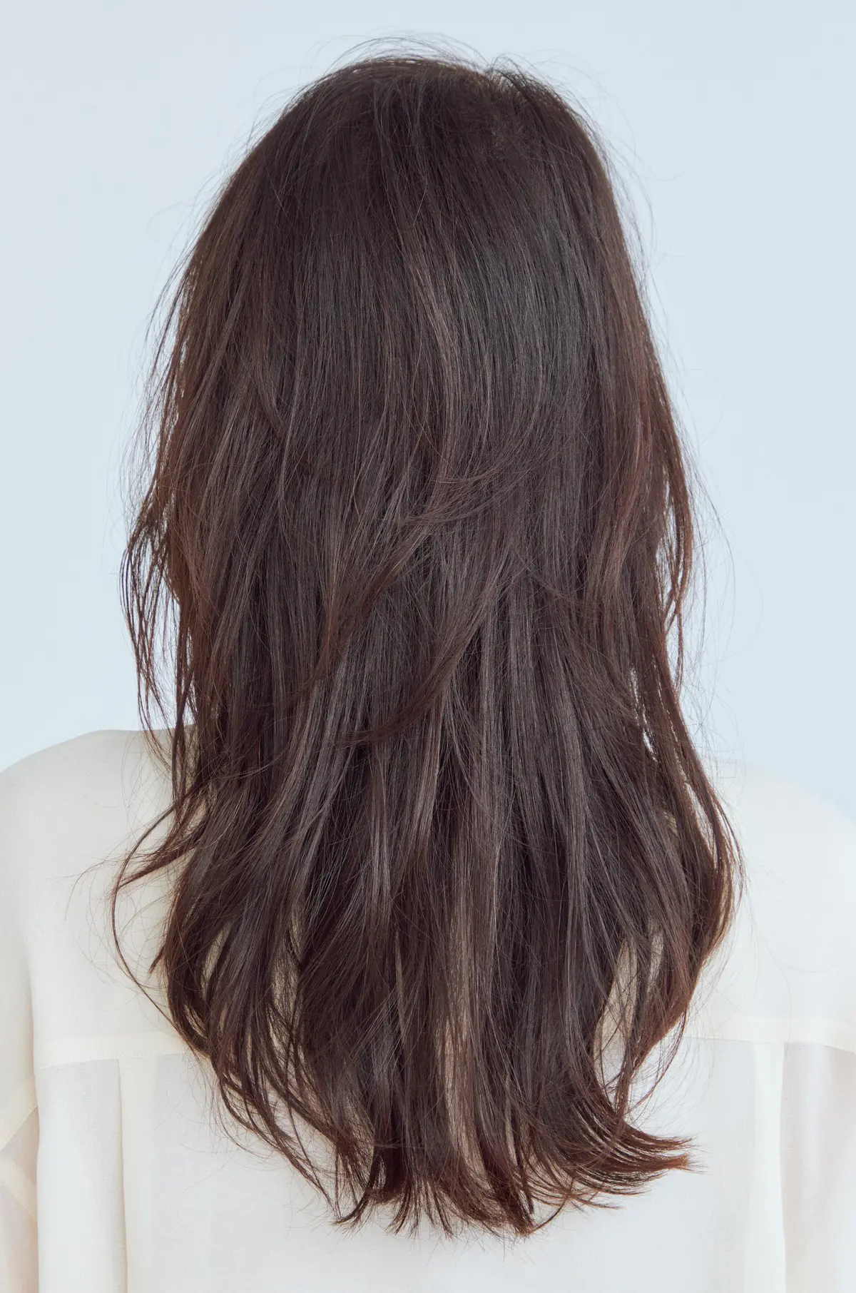 後から見たロングヘアスタイル