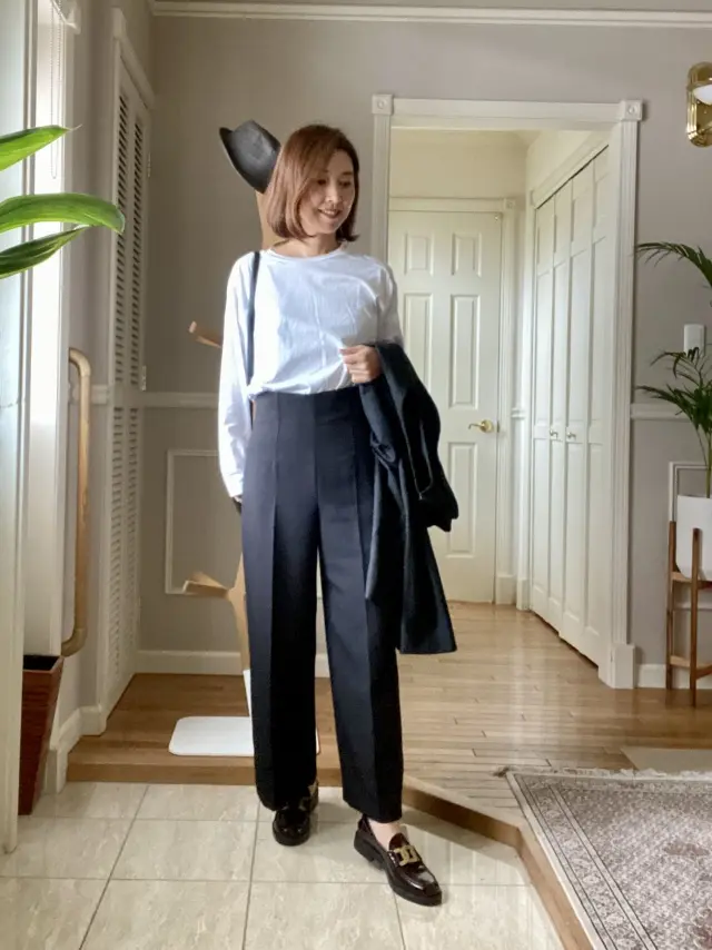 ジレのオンオフ着回しコーデの画像_2