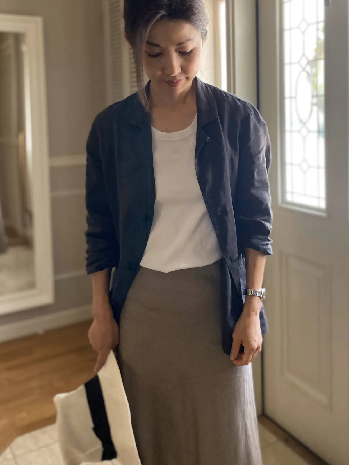 リネンジャケットに合わせて