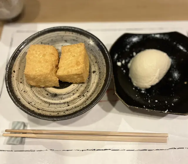 揚げ豆腐とざる豆腐