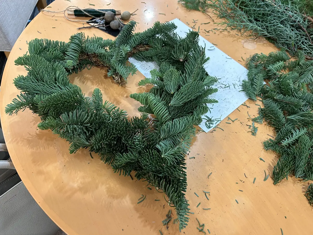 二子玉川でパリスタイルクリスマスリースのの画像_11