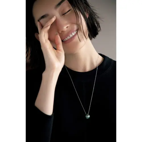 森 慶子×blanc iris タヒチパールネックレス