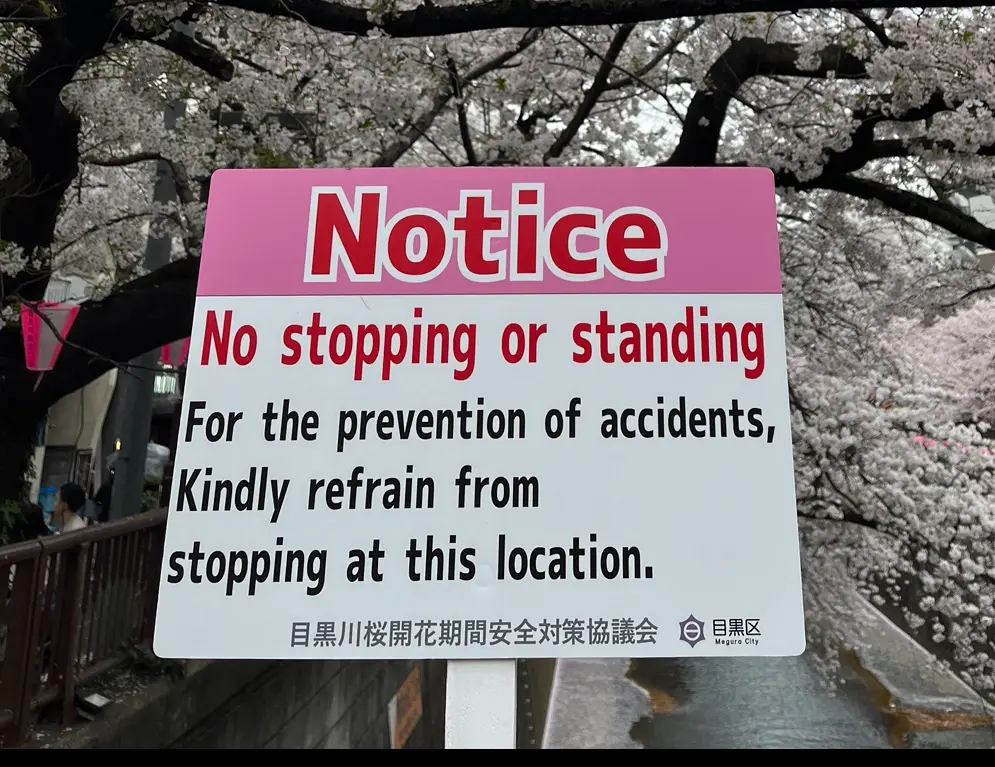 目黒川の看板