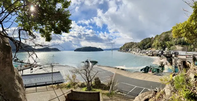 高台からの景色。kyoto tango inecho　伊根浦公園　伊根湾