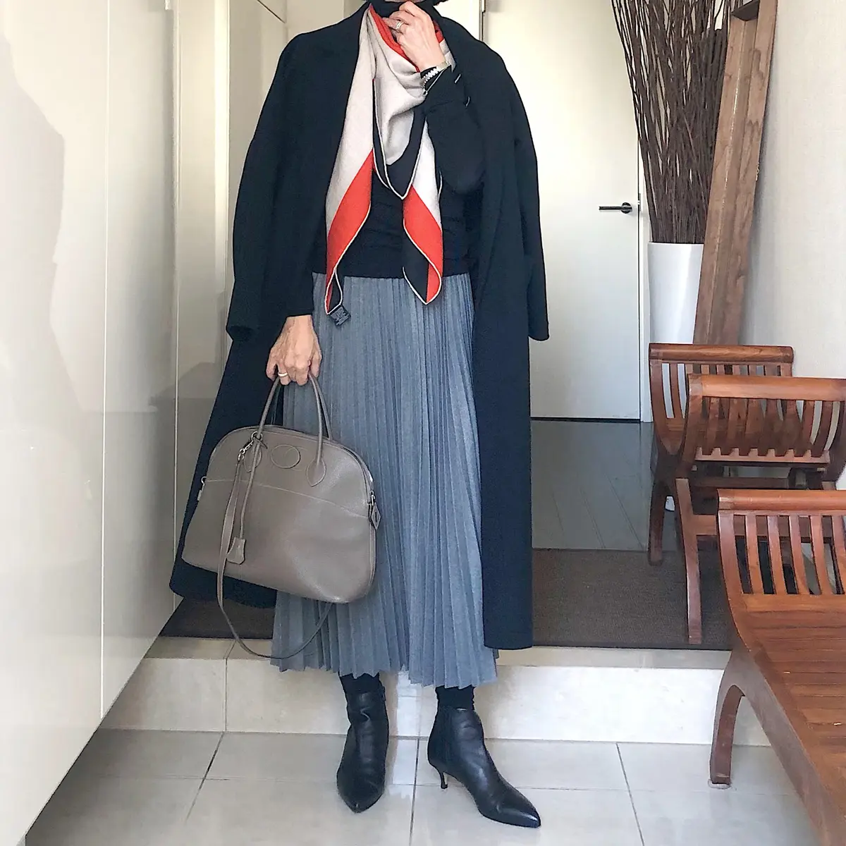 プリーツスカート、シンプルコーデの画像_4